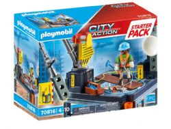 PLAYMOBIL CITY ACTION - STARTER PACK PLATEFORME DE CONSTRUCTION #70816